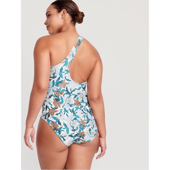 NWT Old Navy Printed One-Shoulder One-Piece Swimsuit - Picture 8 of 8